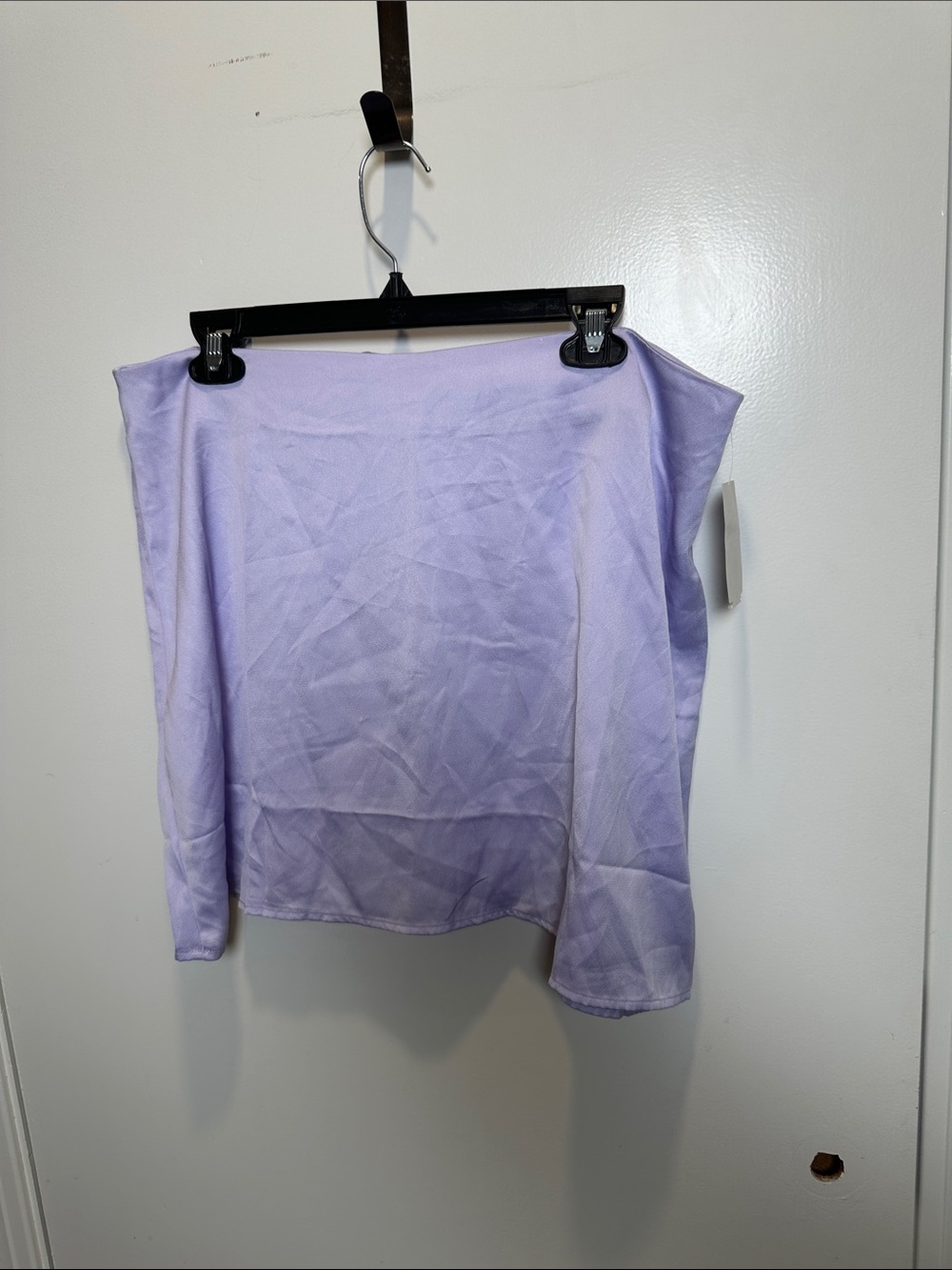 WeWoreWhat Lavender Satin Mini  Skirt (61)